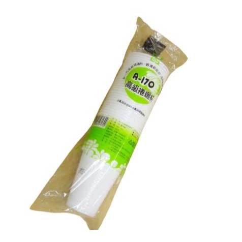 《友百貨》台灣製 SGS檢驗合格 免洗耐熱杯 捲邊杯 40杯/條 免洗杯 免洗塑膠杯 免洗餐具 衛生杯 A-170-細節圖2