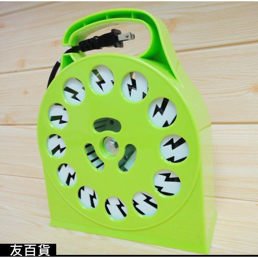 台灣製 成電牌多用途輪座式延長線 50尺 新安規 過載保護 3孔延長線 延長線插座 家用延長線 CT-6132《友百貨》-細節圖3