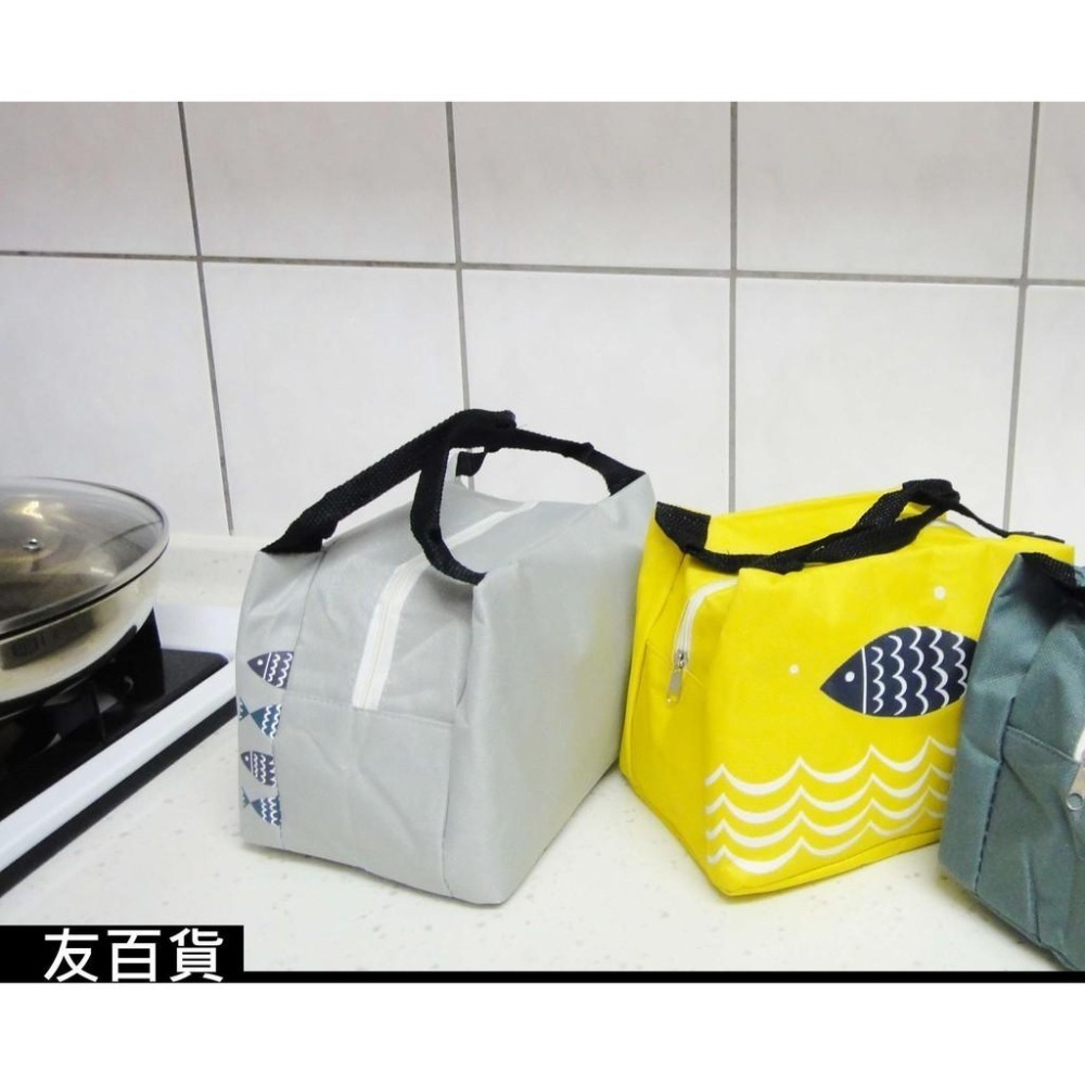 手提保溫便當袋 拉鏈款)手提便當袋 小魚餐袋 保溫餐袋 手提餐袋 野餐袋 餐包 保溫袋 環保袋 保冷袋 《友百貨》-細節圖5