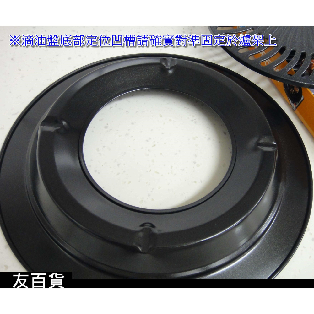 《友百貨》台灣製 SGS檢驗合格 名仕燒肉不沾烤盤 不沾燒烤盤 圓形烤肉盤 圓形烤盤 燒烤鐵盤 中秋烤肉 BW302-細節圖6