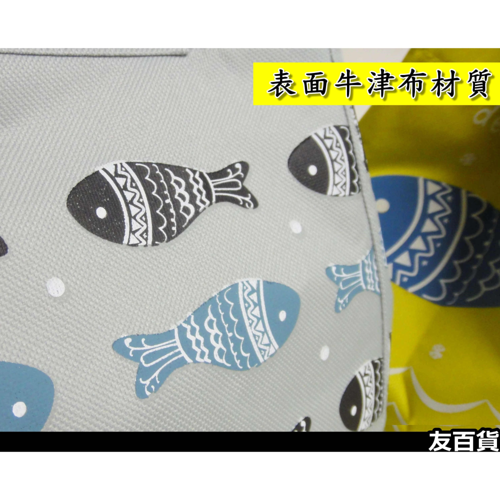 《友百貨》手提保溫便當袋 (魔鬼粘款) 手提便當袋 小魚餐袋 保溫餐袋 手提餐袋 野餐袋 餐包 保溫袋 手提袋 環保袋-細節圖7