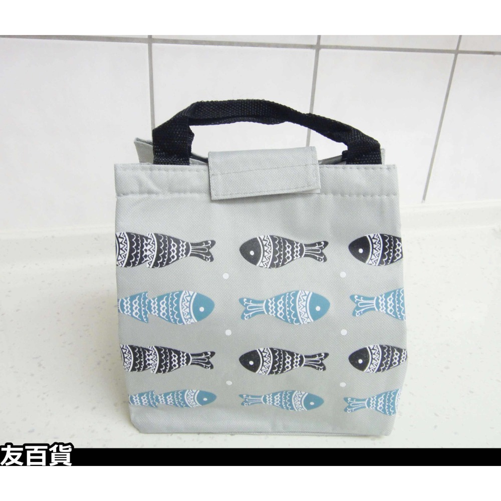 《友百貨》手提保溫便當袋 (魔鬼粘款) 手提便當袋 小魚餐袋 保溫餐袋 手提餐袋 野餐袋 餐包 保溫袋 手提袋 環保袋-規格圖7