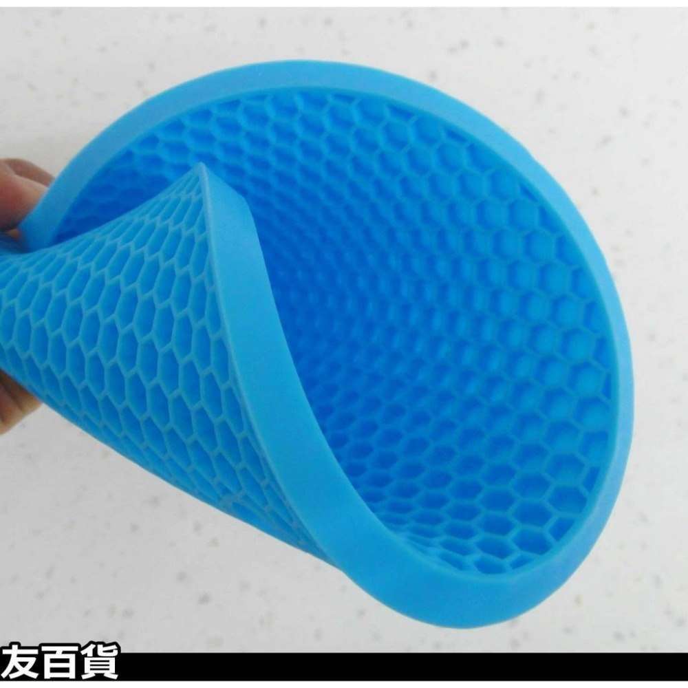 圓形矽膠隔熱墊 矽膠鍋墊 蜂巢隔熱墊 止滑墊 防燙墊 餐墊 桌墊 蜂窩格《友百貨》-細節圖5