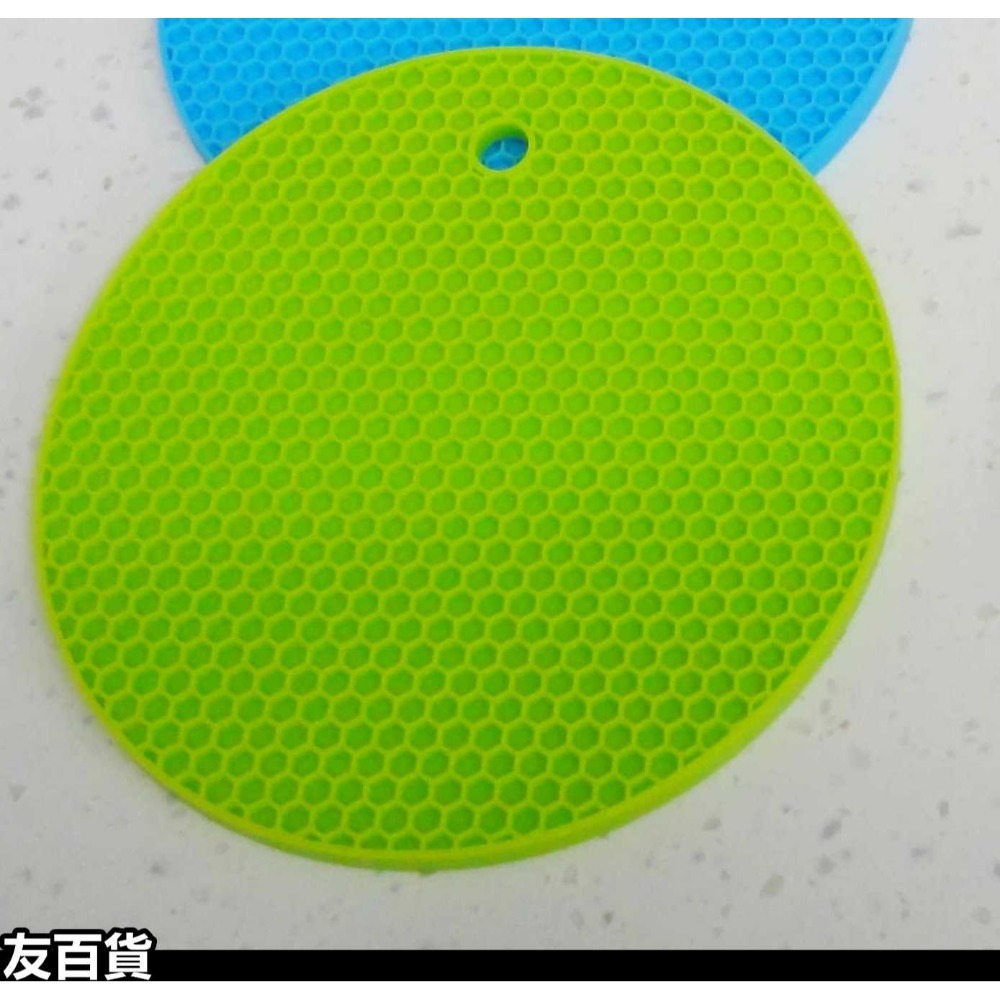 圓形矽膠隔熱墊 矽膠鍋墊 蜂巢隔熱墊 止滑墊 防燙墊 餐墊 桌墊 蜂窩格《友百貨》-規格圖9