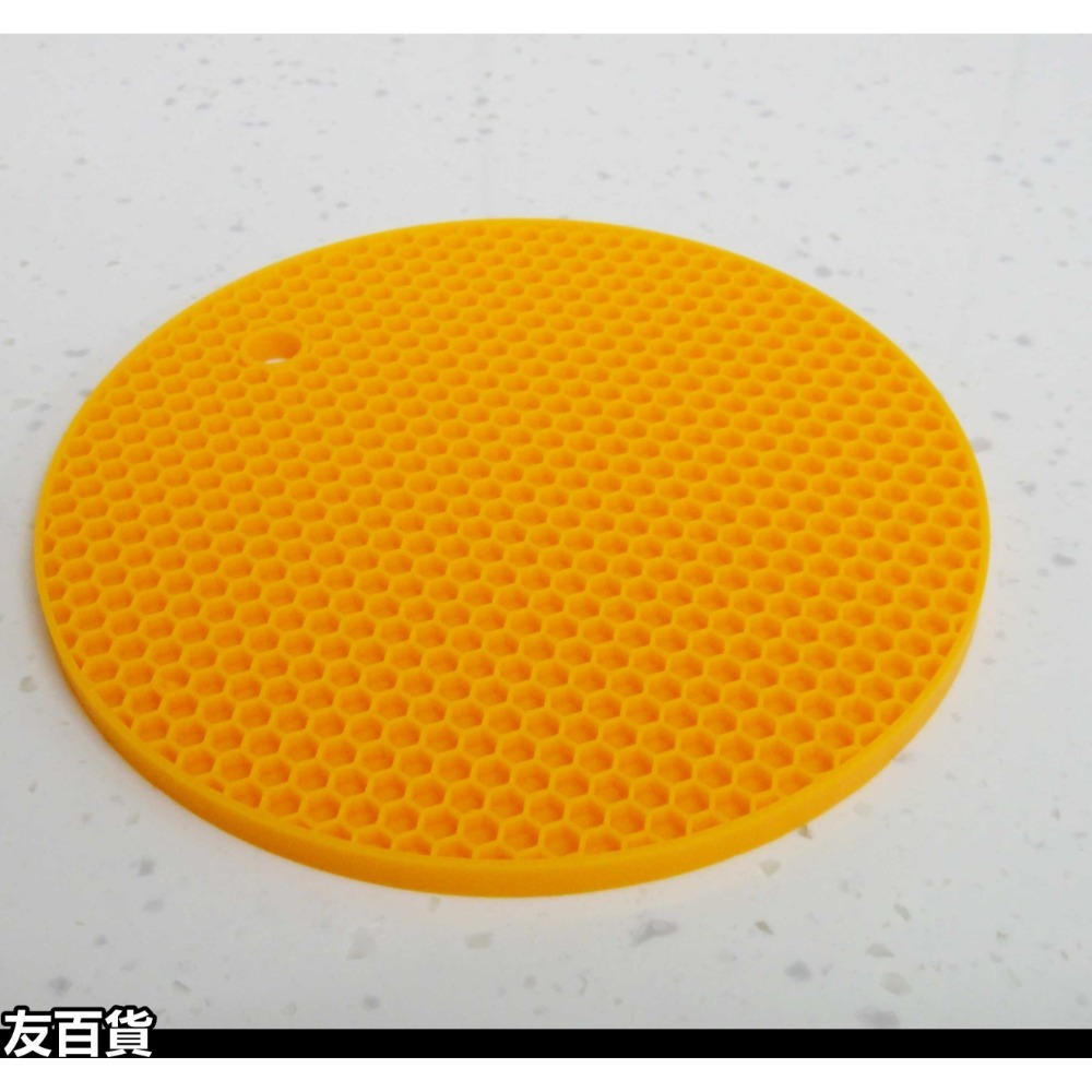 圓形矽膠隔熱墊 矽膠鍋墊 蜂巢隔熱墊 止滑墊 防燙墊 餐墊 桌墊 蜂窩格《友百貨》-規格圖9