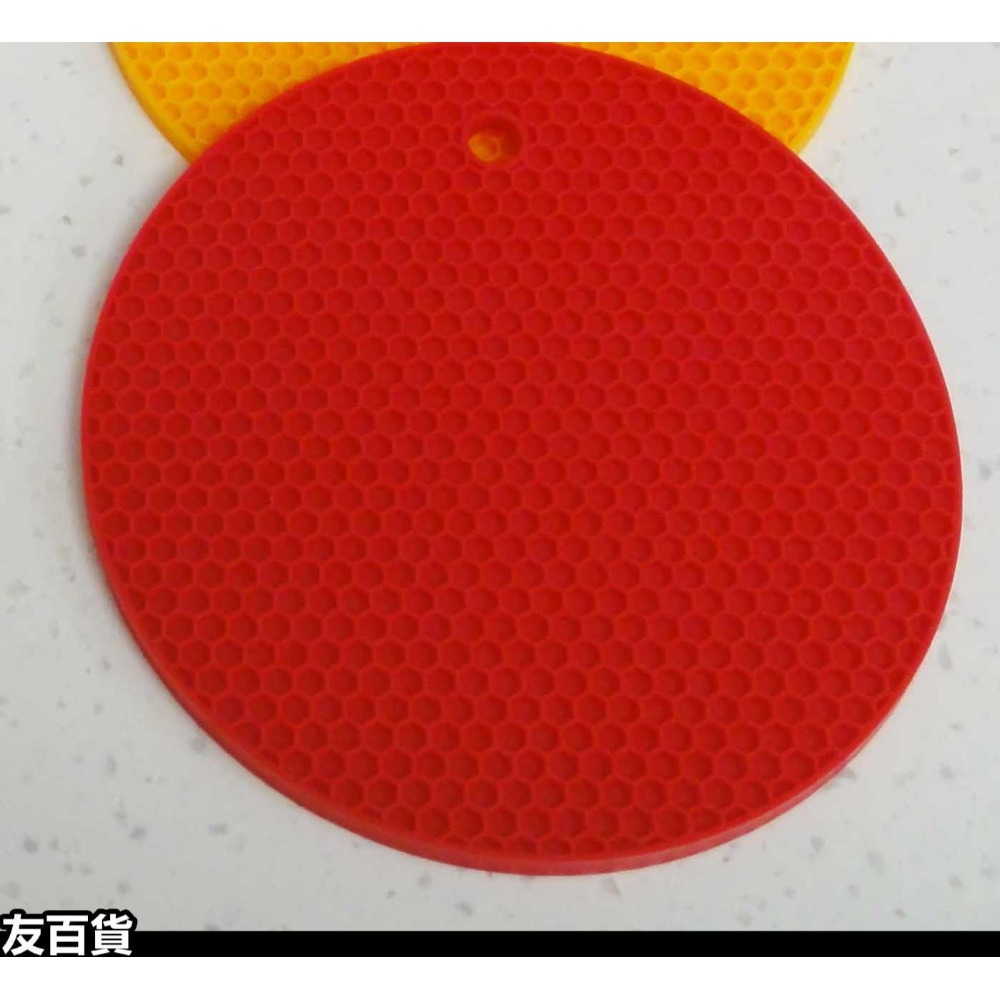 圓形矽膠隔熱墊 矽膠鍋墊 蜂巢隔熱墊 止滑墊 防燙墊 餐墊 桌墊 蜂窩格《友百貨》-規格圖9