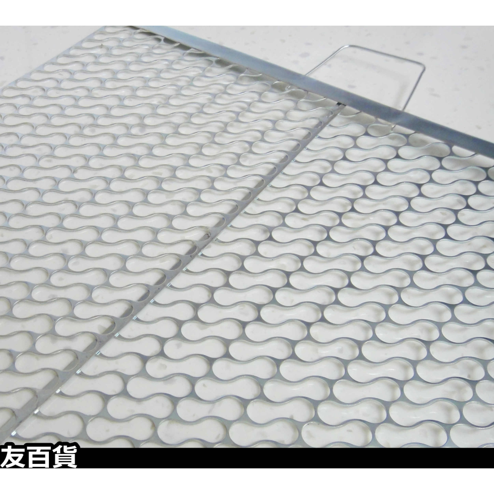 《友百貨》台灣製 鍊目烤肉網 (37X28cm) 烤肉網 烤肉架 網子 烤肉用品 烤網 簡易烤網 鍊目烤網 BBQ-細節圖2