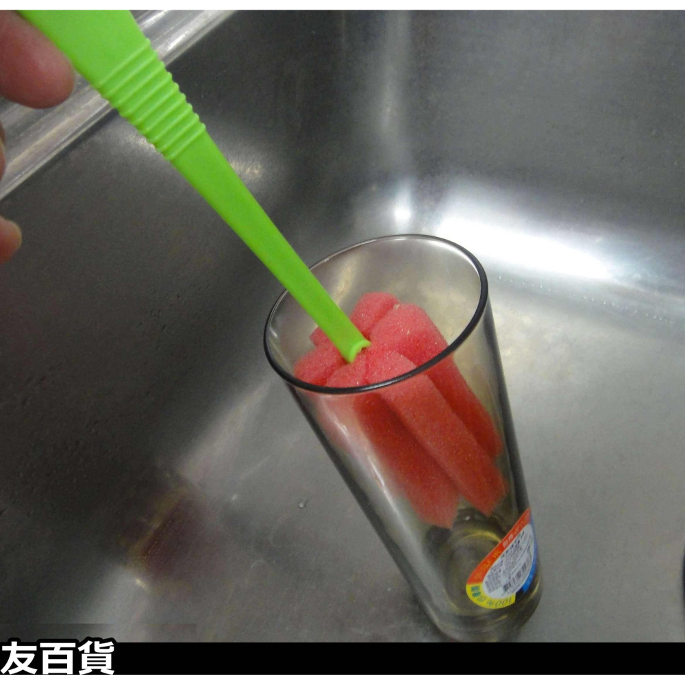 《友百貨》海棉杯刷 海棉水杯刷 (1支) 海棉奶瓶刷 海棉刷 廚房清潔刷 茶杯刷 保溫杯刷 刷子 保溫瓶刷 冰霸杯刷-細節圖6