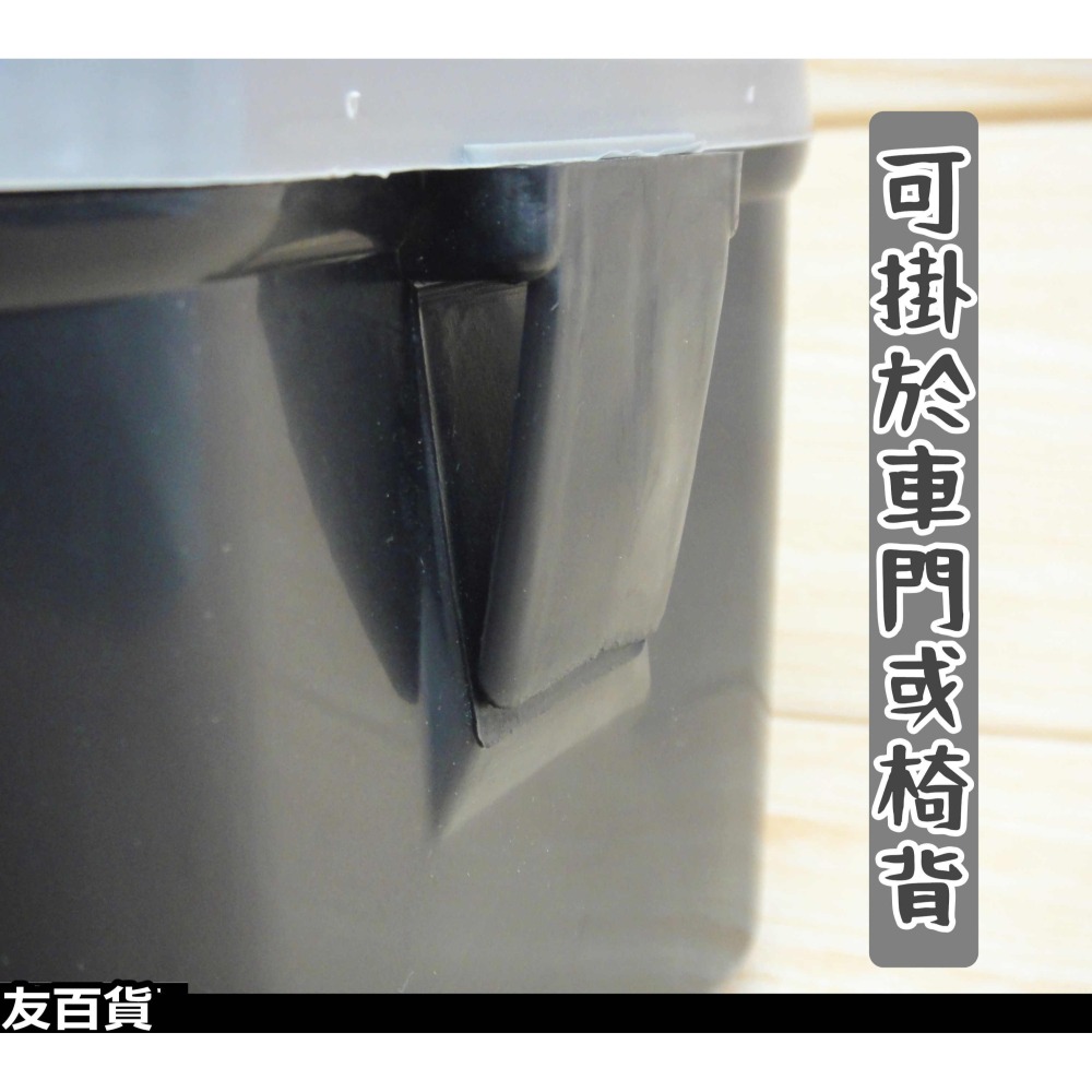 車用掛式垃圾桶 汽車垃圾桶 汽車置物桶 汽車收納桶 汽車百貨 垃圾筒 車用置物盒《友百貨》-細節圖4
