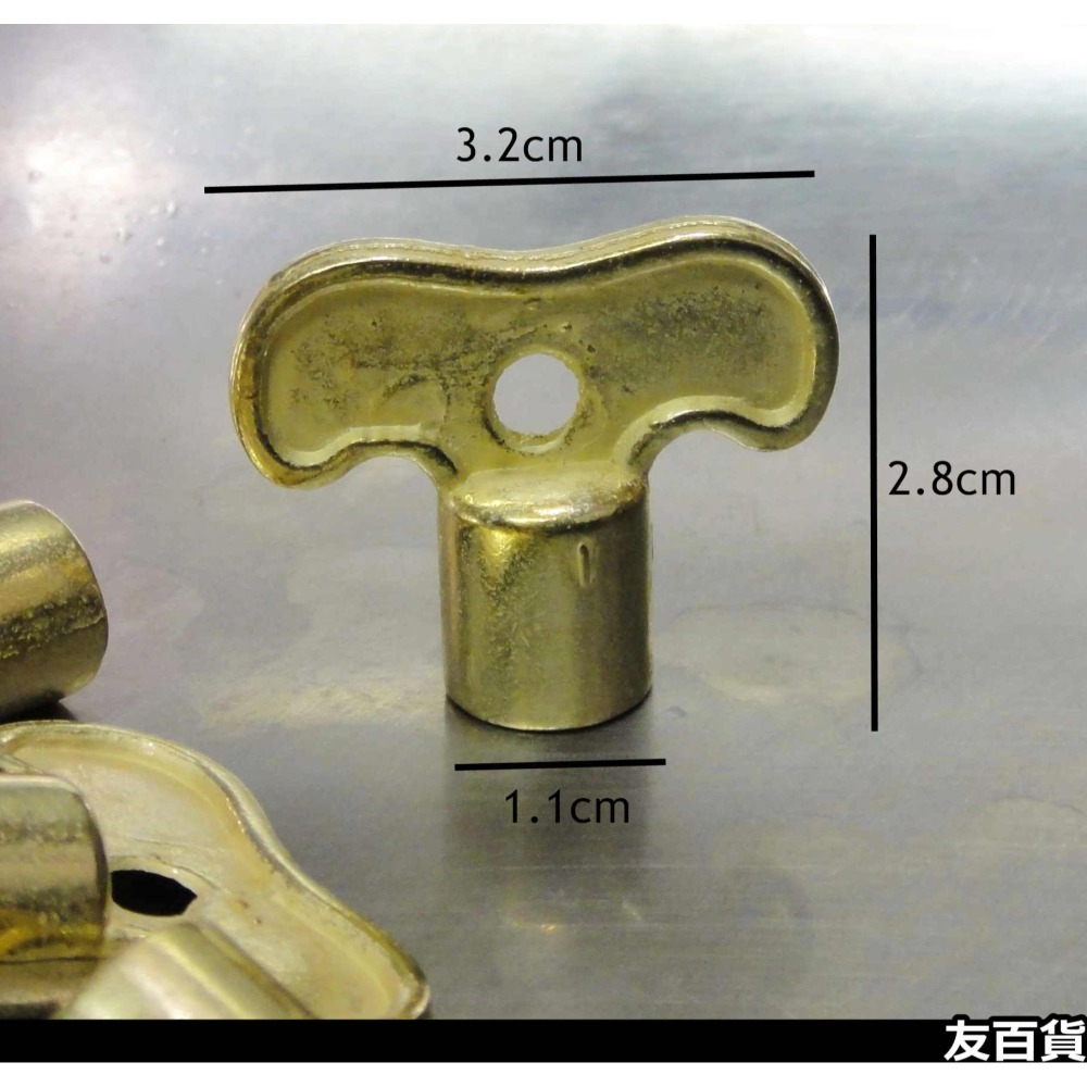 《友百貨》合金水道鎖 水龍頭鎖匙 水龍頭開關 水開 水道開關 水龍頭鑰匙 水道鑰匙 水龍頭鎖-細節圖3