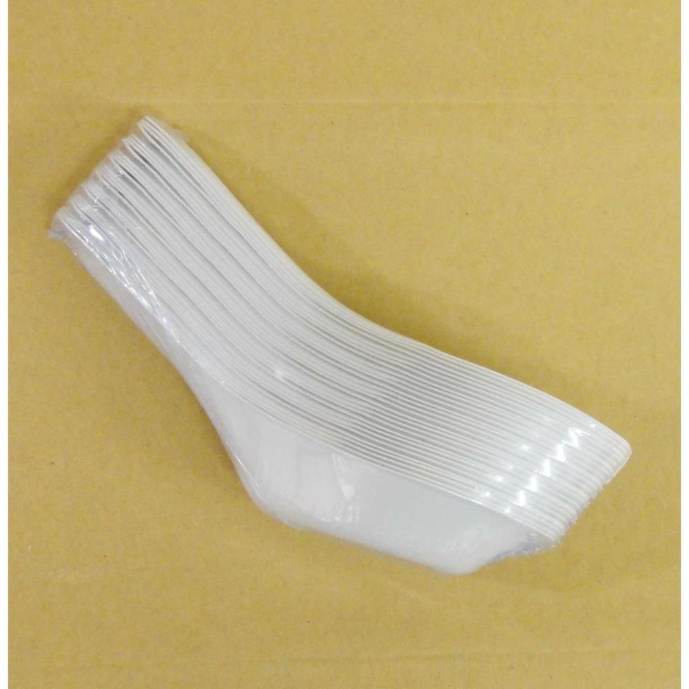 《友百貨》台灣製 彎形免洗湯匙(25入±5) 白色塑膠湯匙 拋棄式湯匙 外帶湯匙 中式湯匙 一次性餐具-細節圖2
