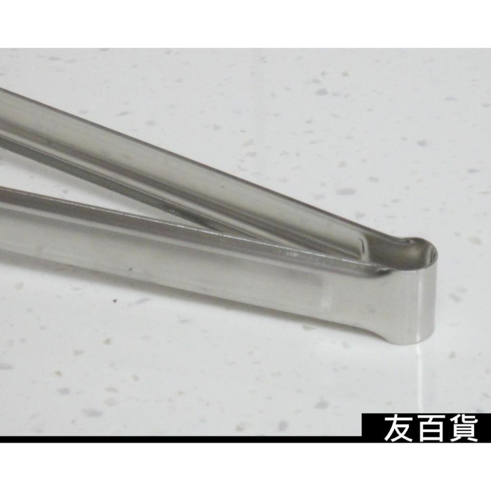 《友百貨》304不鏽鋼三線食品夾  不鏽鋼燒烤夾 不鏽鋼料理夾 不鏽鋼烤肉夾 牛排夾 披隡夾 炸雞夾 夾子-細節圖5