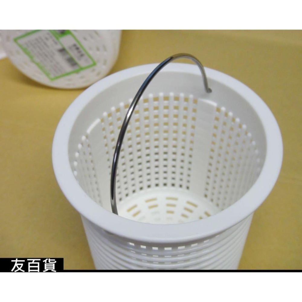 《友百貨》台灣製 塑膠提籠(小) 水槽提籠 PVC提籠 水槽濾網 排水口濾網 水孔濾網 水槽濾物器 落水槽HO-1250-細節圖3