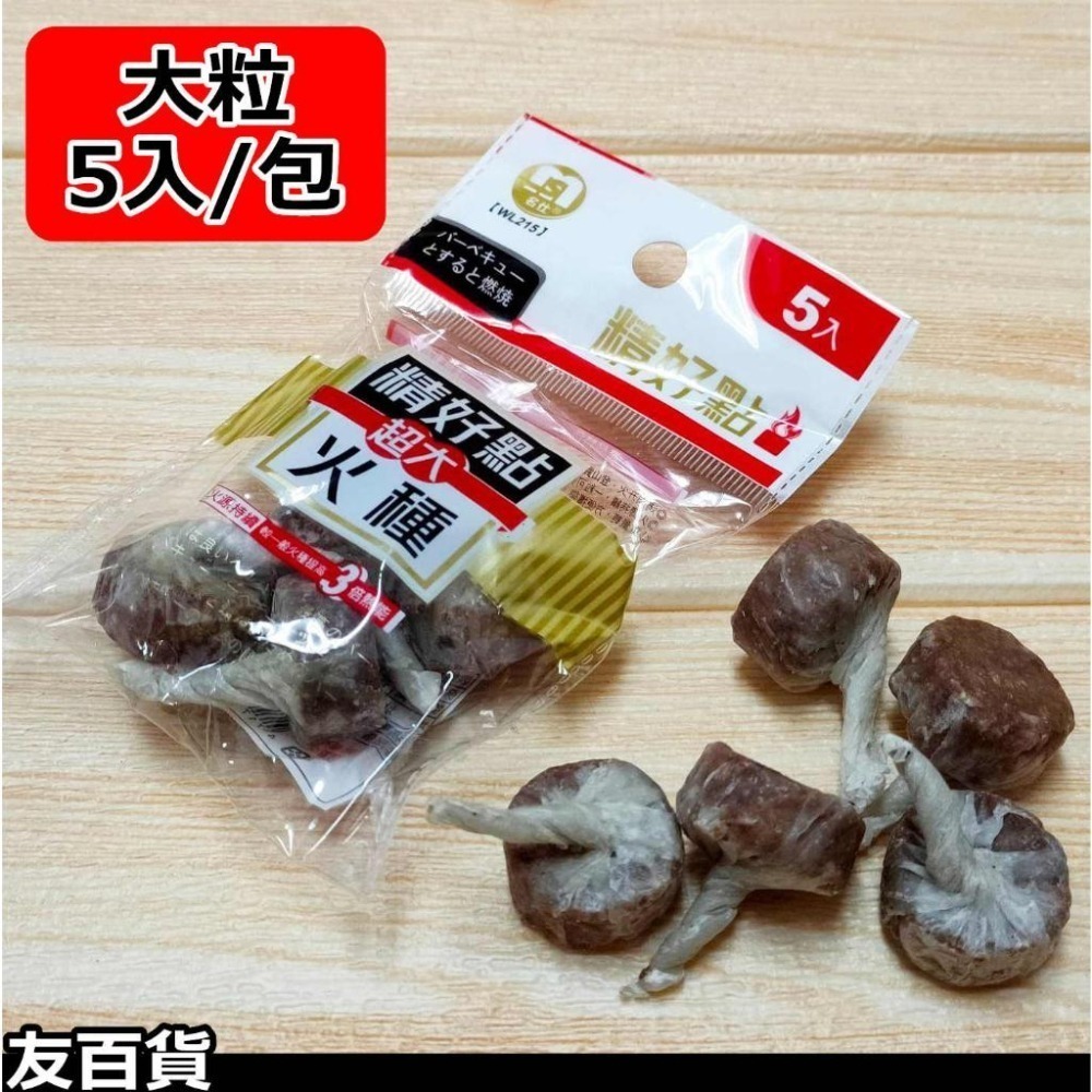 《友百貨》台灣製 精好點火種 (小粒/超大粒)烤肉火種 升火種 名仕火種 中秋烤肉 烤肉用品 起火種 名仕火種-細節圖3