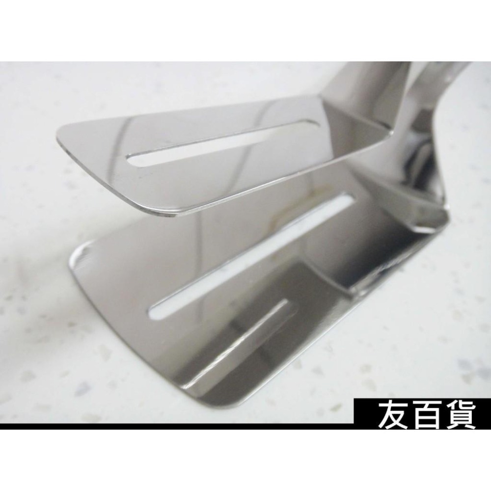 《友百貨》SUS304 不鏽鋼食品鏟夾 不鏽鋼夾 煎夾 烤肉夾 牛排夾 煎魚夾 披隡夾 不鏽鋼鏟夾 料理夾 鍋鏟-細節圖2