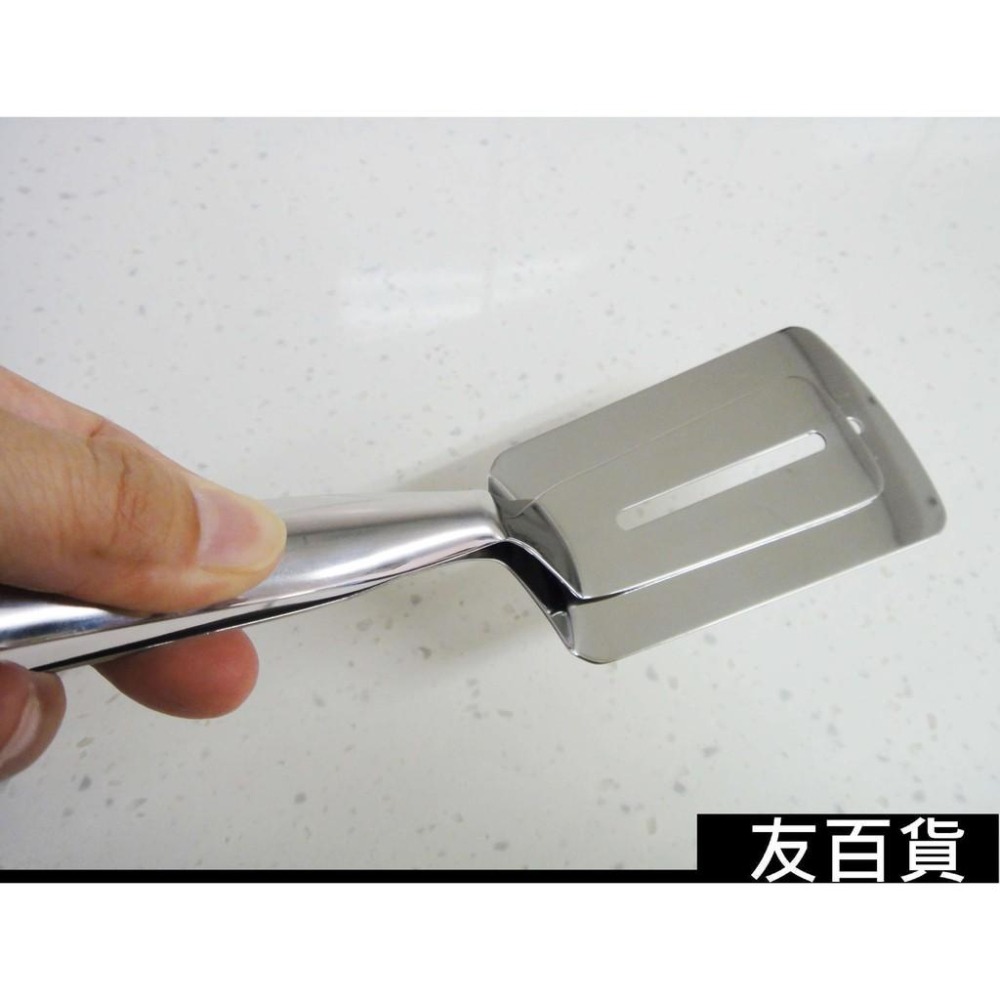《友百貨》SUS304 不鏽鋼食品鏟夾 不鏽鋼夾 煎夾 烤肉夾 牛排夾 煎魚夾 披隡夾 不鏽鋼鏟夾 料理夾 鍋鏟-細節圖4