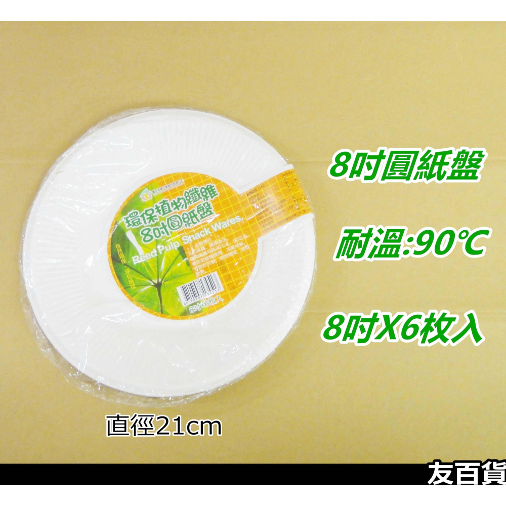 《友百貨》環保植物纖維盤 免洗紙盤 免洗盤 衛生盤 紙盤 纖維盤 圓盤 盤子 免洗餐具 菜盤 環保餐盤-細節圖5