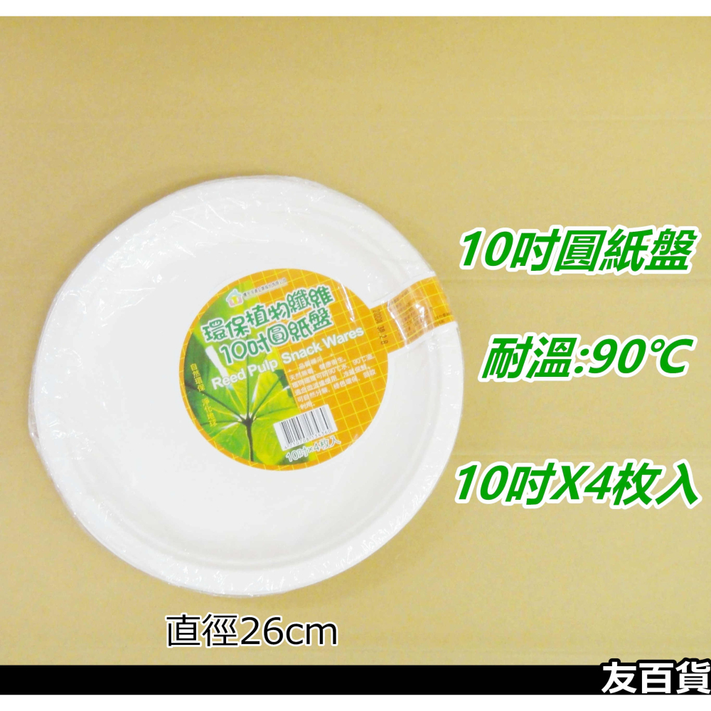 《友百貨》環保植物纖維盤 免洗紙盤 免洗盤 衛生盤 紙盤 纖維盤 圓盤 盤子 免洗餐具 菜盤 環保餐盤-細節圖7