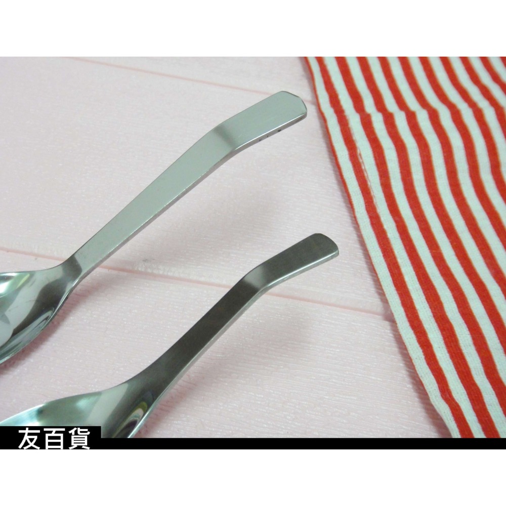 《友百貨》優得吉平底匙(中號/大號) 加厚湯匙 不鏽鋼湯匙 勺子 平底湯匙 環保餐具 不鏽鋼台匙 厚台匙-細節圖5