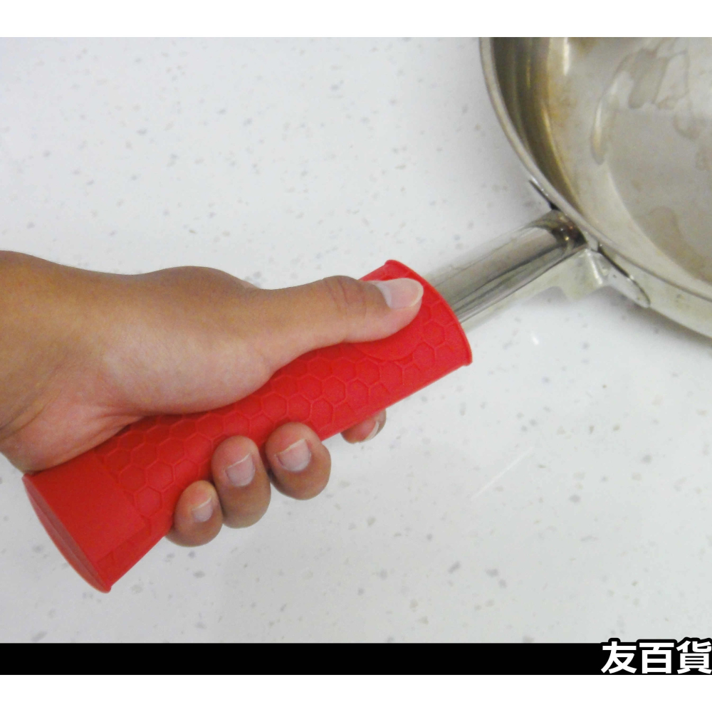 《友百貨》蜂巢矽膠鍋把套 防滑鍋把套 隔熱鍋把套 防燙鍋把 鍋柄套 隔熱套 止滑套 鍋柄套 防燙套-細節圖6