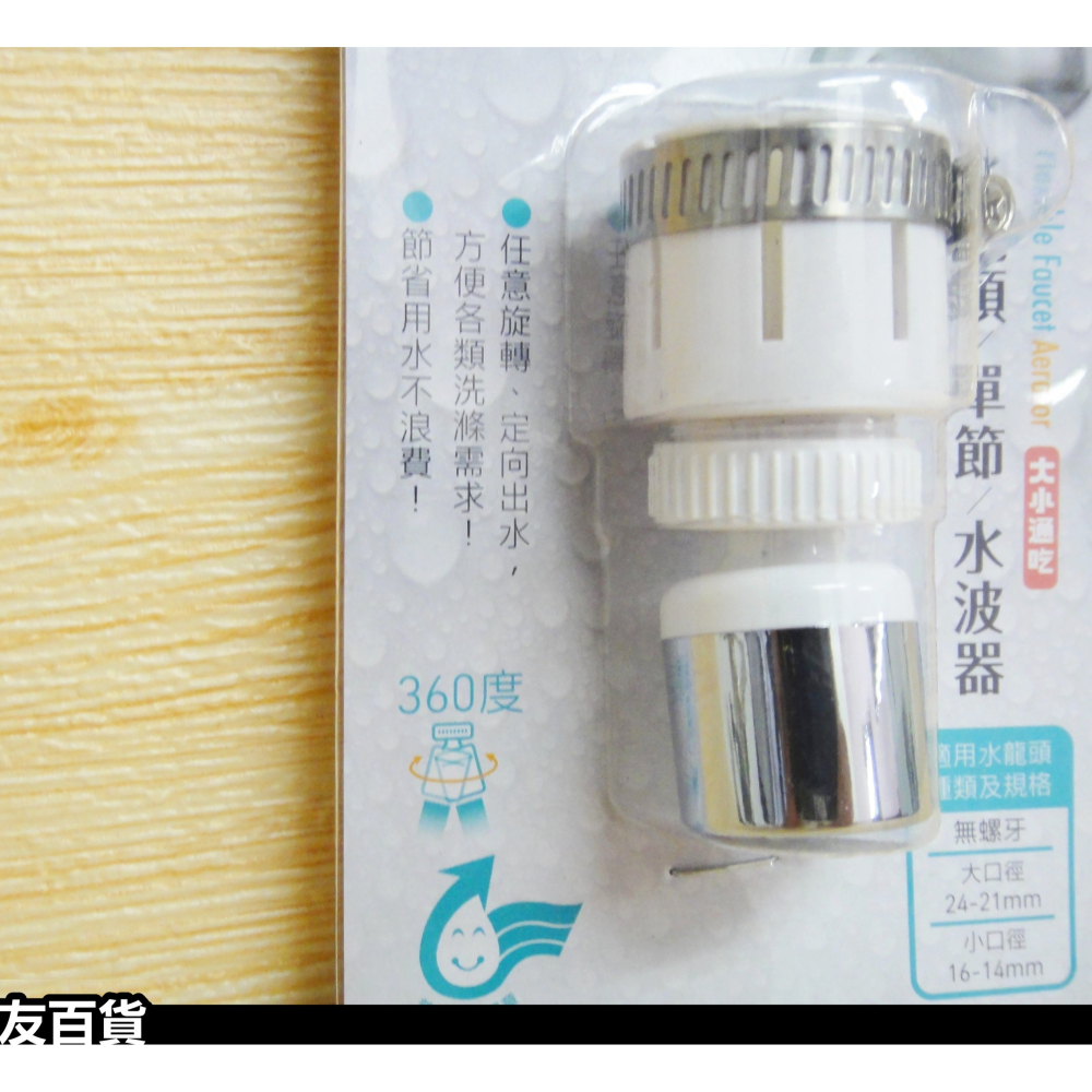 台灣製 水龍頭單節水波器 360度水波器 導水管 濾水頭 省水器 水龍頭 CN0495 優的生活大師 《友百貨》-細節圖6