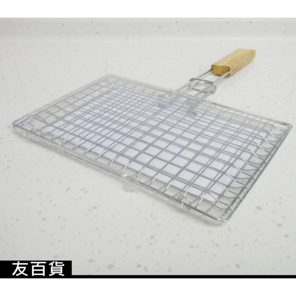 木柄雙合烤肉網 雙合烤網 (中/大) 兩面烤網 SGS合格 名仕 烤肉架 烤魚網 海鮮烤網 烤蝦網 BBQ《友百貨》-細節圖5