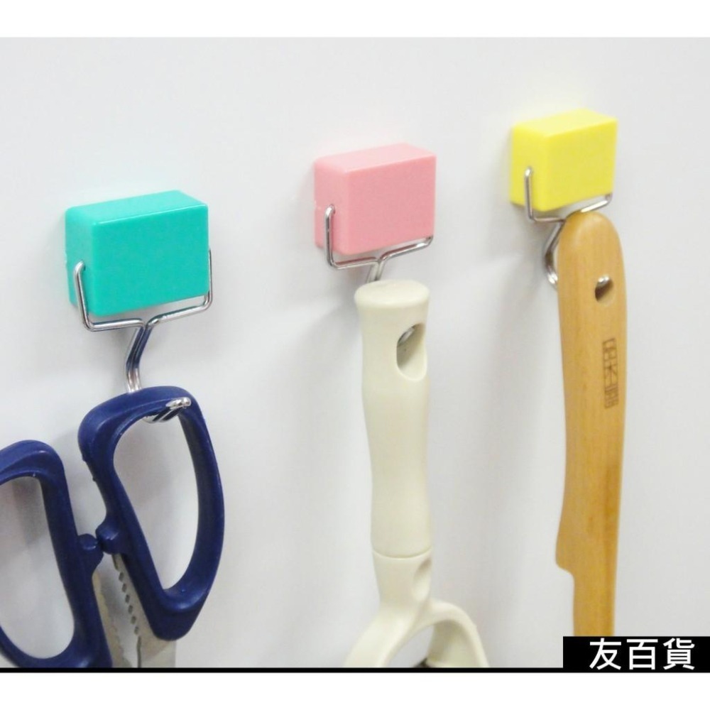 日式無痕磁鐵掛勾 方形磁鐵掛鉤 掛鉤 冰箱掛勾 無痕掛勾 磁石掛勾 廚房掛鉤 無痕免釘 浴室掛勾 辦公室掛勾《友百貨》-細節圖4