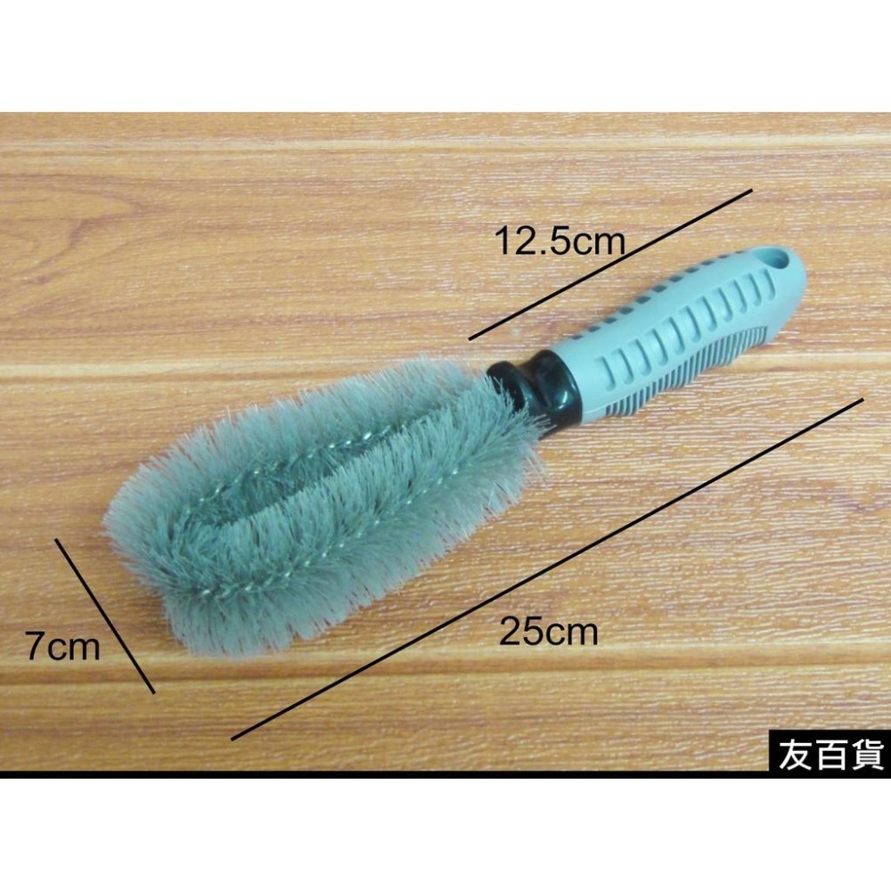 《友百貨》車用輪胎清潔刷(長型) 輪胎刷 輪框刷 輪框刷子 汽車刷 浴廁刷 鬃刷 洗車工具 汽車美容 自助洗車-細節圖2