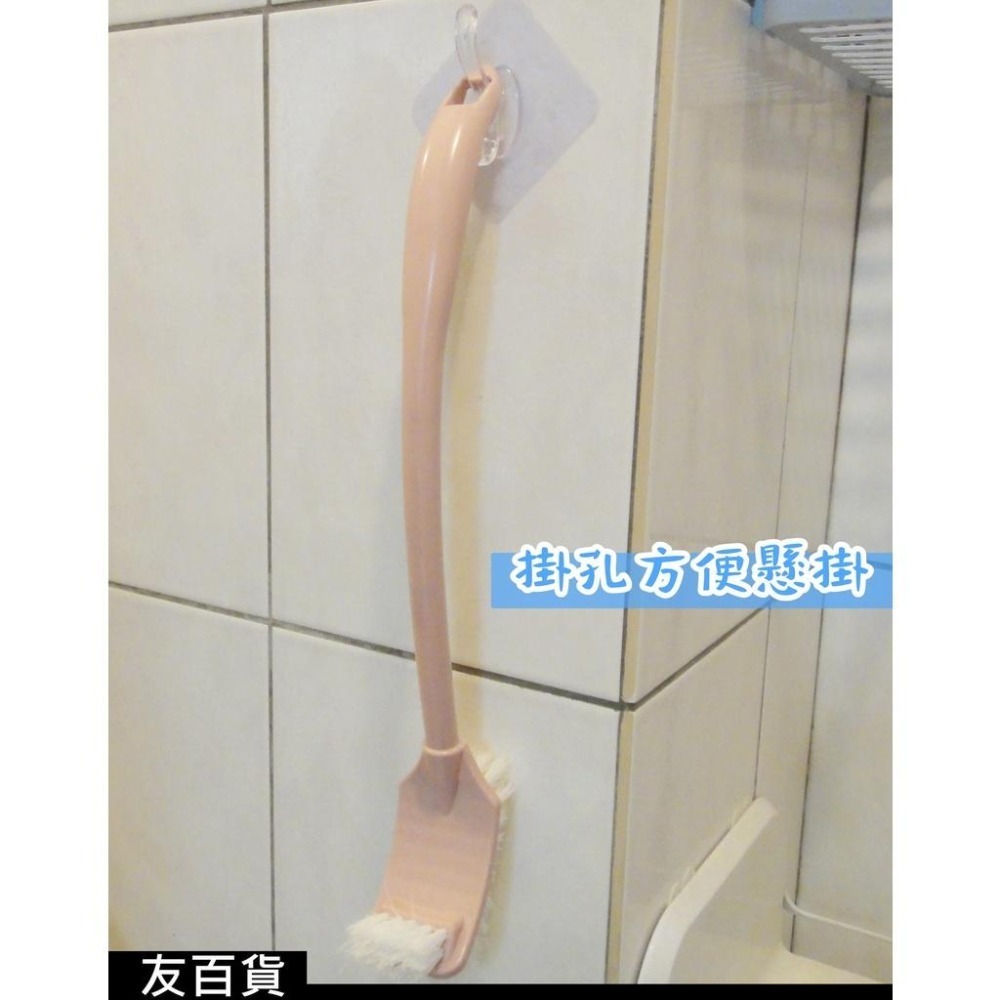 長柄雙面馬桶刷 馬桶刷 浴廁刷 清潔刷 彎形刷 小便斗刷 刷子 浴廁必備 顏色隨機《友百貨》-細節圖5
