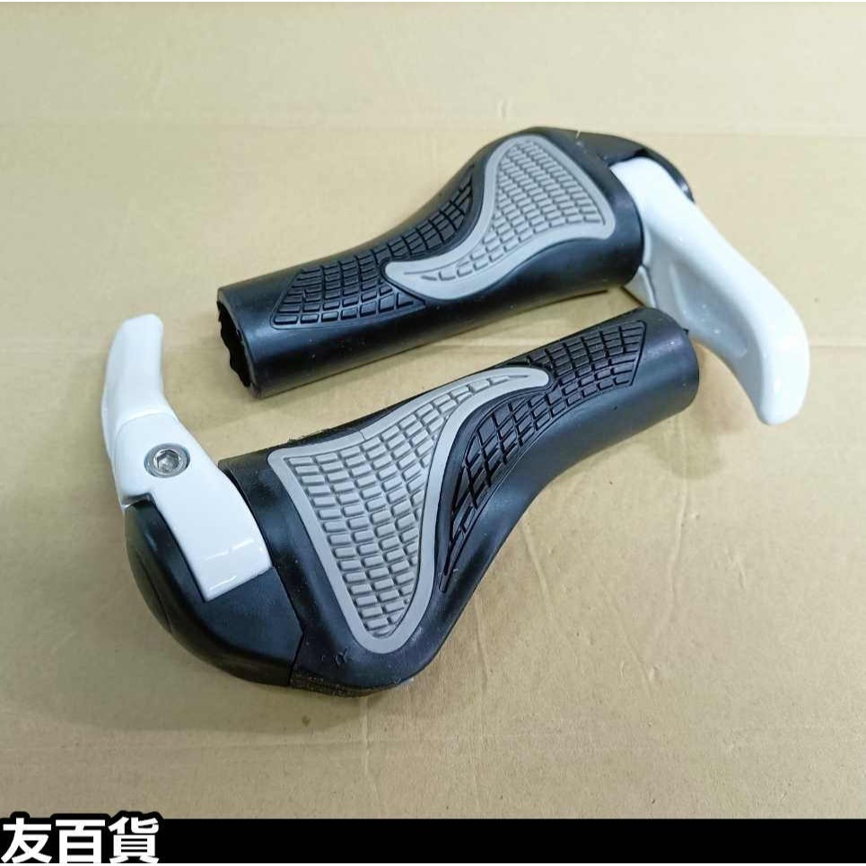 自行車握把套 鋁合金羊角 人體工學手把 自行車羊角握把 單車羊角把手 登山車羊角 肉球握把 腳踏車配件《友百貨》-規格圖8