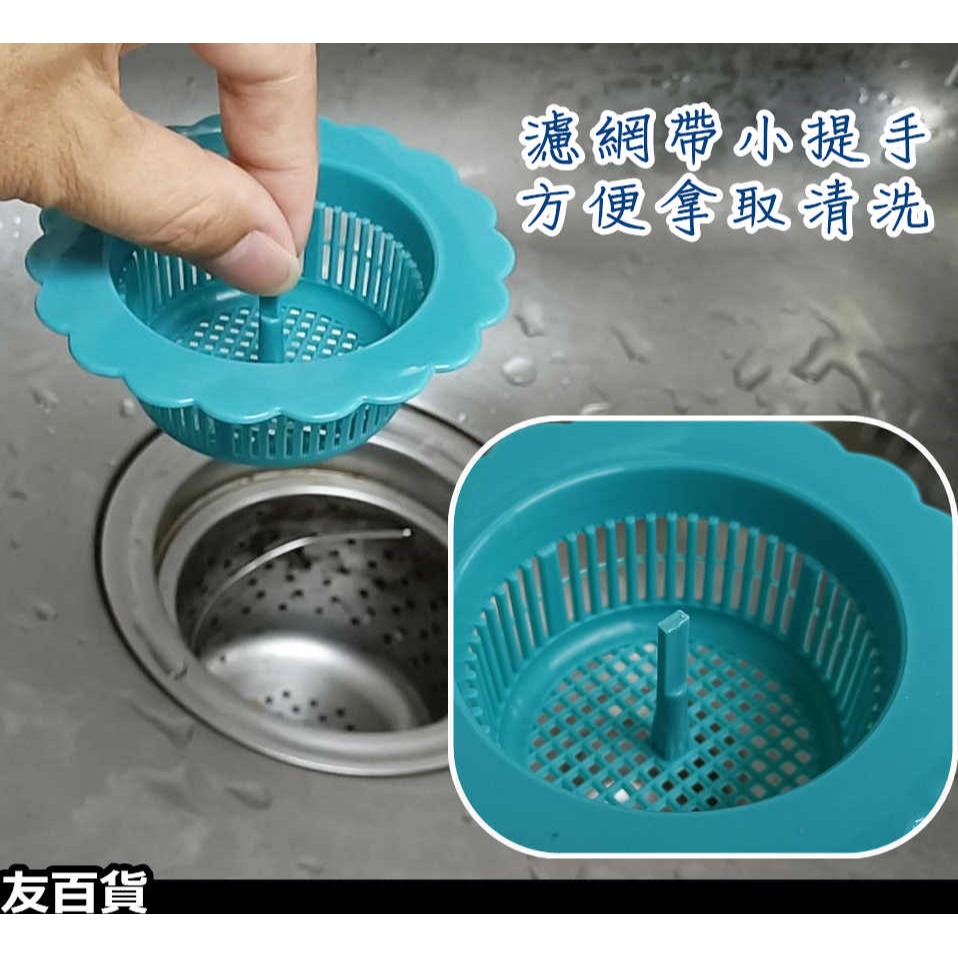 《友百貨》廚房水槽濾網 花型 水槽過濾網 排水口濾網 排水孔濾網 流理台濾物器 濾水網 面盆濾網 塑膠濾網-細節圖3