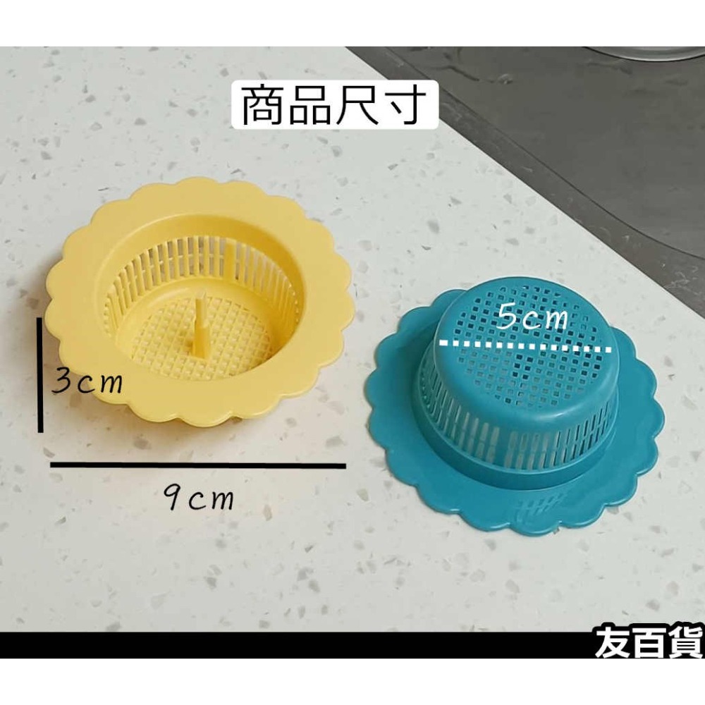 《友百貨》廚房水槽濾網 花型 水槽過濾網 排水口濾網 排水孔濾網 流理台濾物器 濾水網 面盆濾網 塑膠濾網-細節圖3