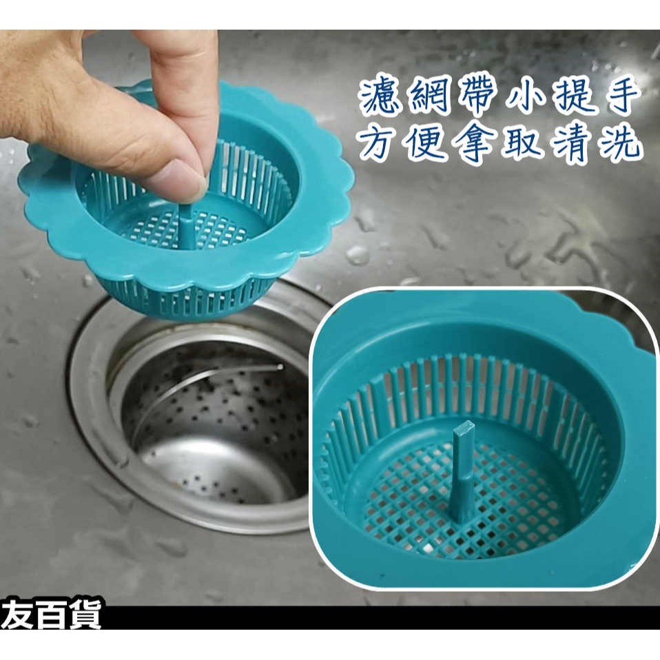 《友百貨》廚房水槽濾網 花型 水槽過濾網 排水口濾網 排水孔濾網 流理台濾物器 濾水網 面盆濾網 塑膠濾網-細節圖4