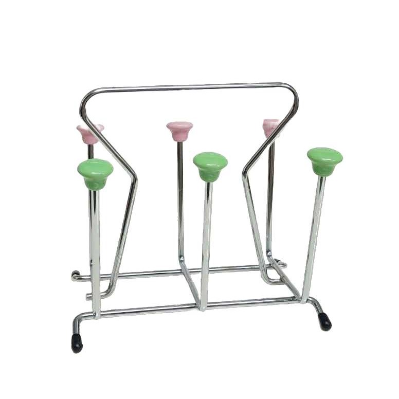 《友百貨》台灣製 陶瓷六格杯架 茶杯架 水杯架 水杯瀝水架 置杯架 杯子架 水杯收納架 馬克杯架 E33034-細節圖2