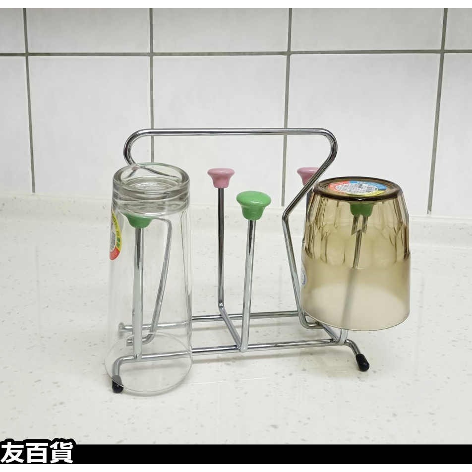 《友百貨》台灣製 陶瓷六格杯架 茶杯架 水杯架 水杯瀝水架 置杯架 杯子架 水杯收納架 馬克杯架 E33034-細節圖8