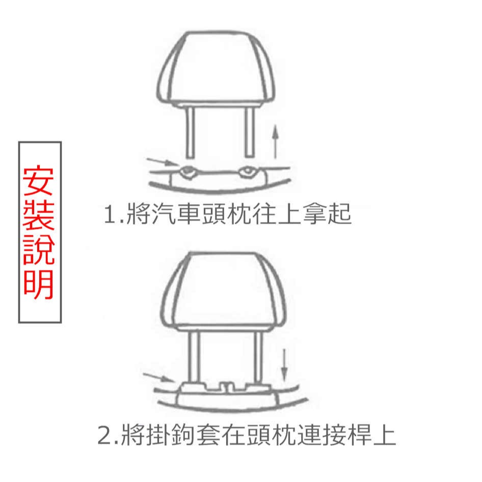 《友百貨》汽車頭枕掛鉤 (2個/組) 隱藏頭枕掛鉤 汽車掛勾 椅背掛勾 旋轉掛勾 車載掛勾 汽車掛鉤-細節圖5