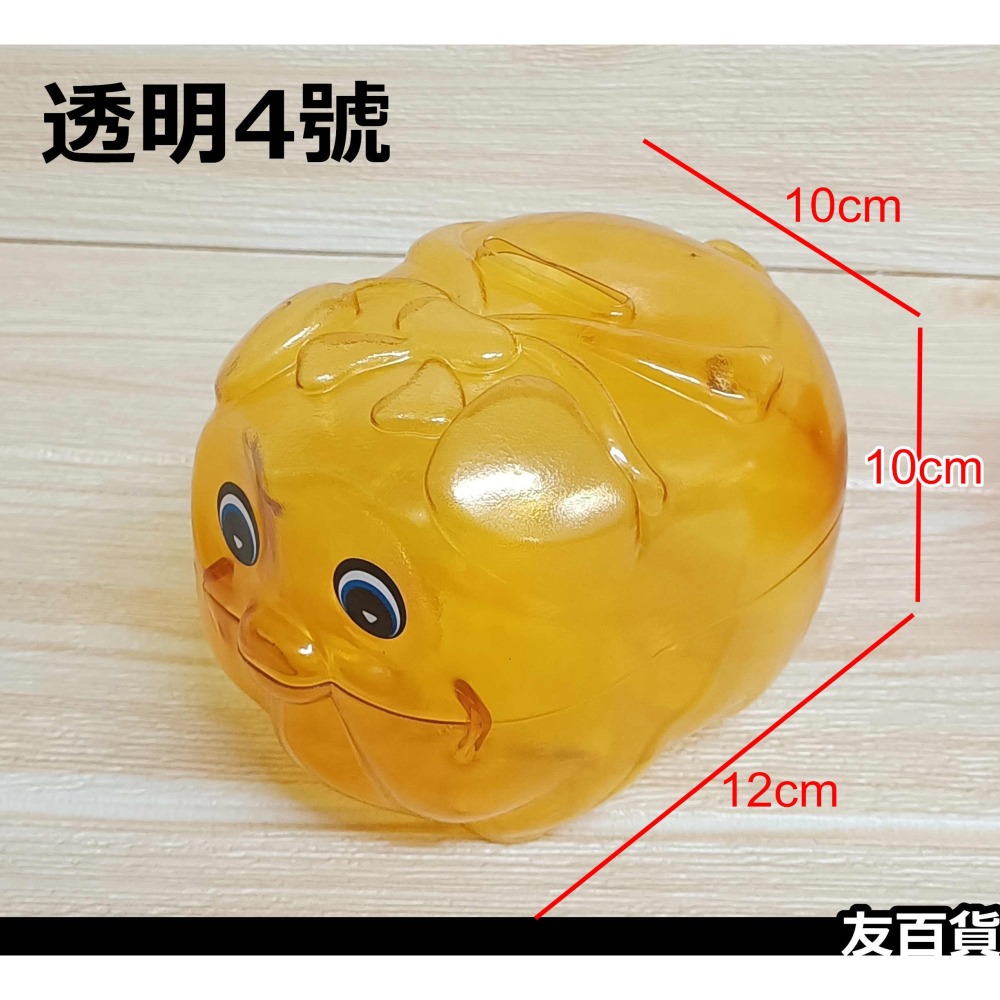 台灣製 透明小豬存錢筒 4號墣滿/2號撲滿 小豬撲滿 小豬錢筒 透明撲滿 零錢筒 明豬小豬禮品 新年禮品《友百貨》-細節圖3