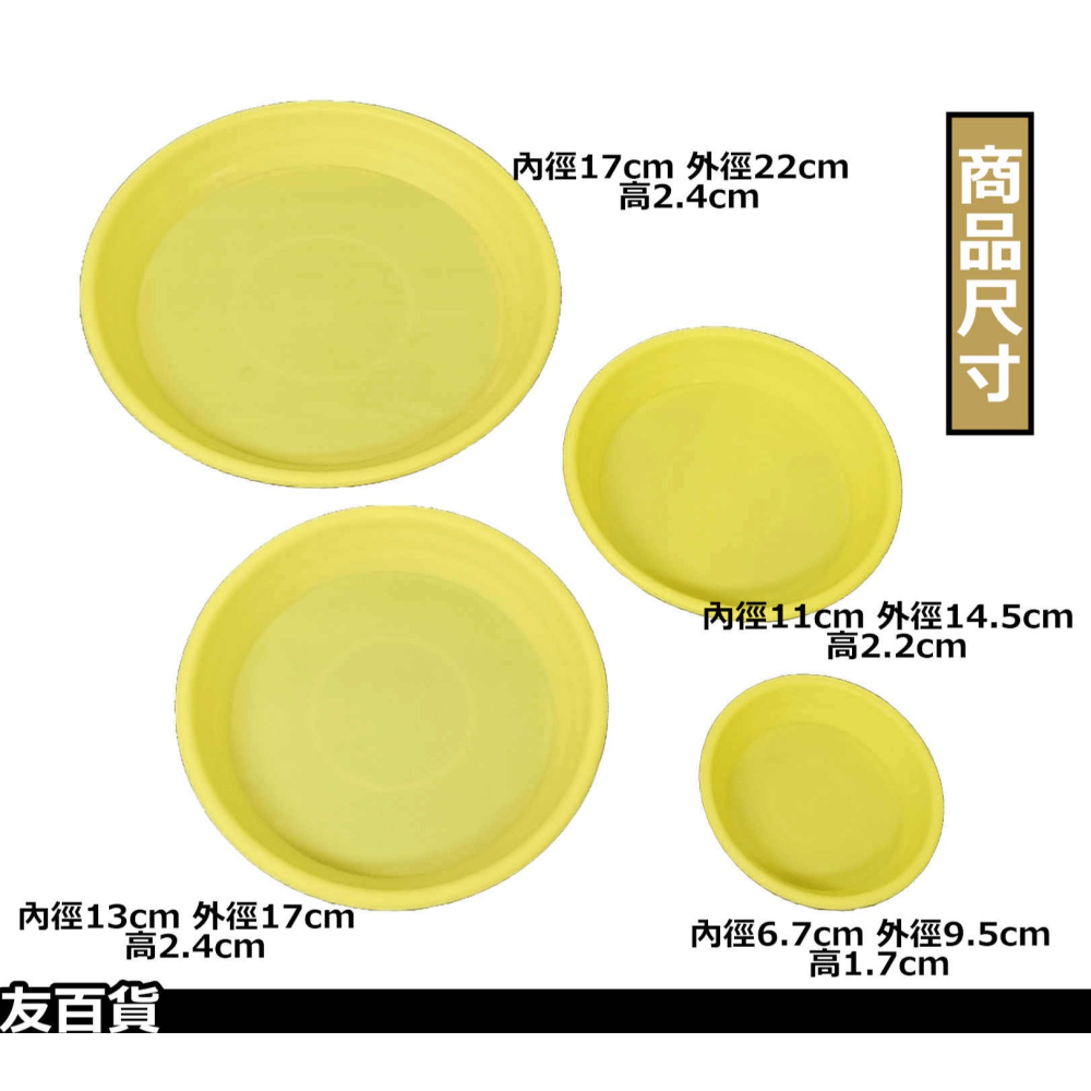 《友百貨》花盆水盤 植栽底盤 園藝托盤 桌面盆栽底盤 圓形接水盤 塑膠花盆底托 園藝用品-細節圖3