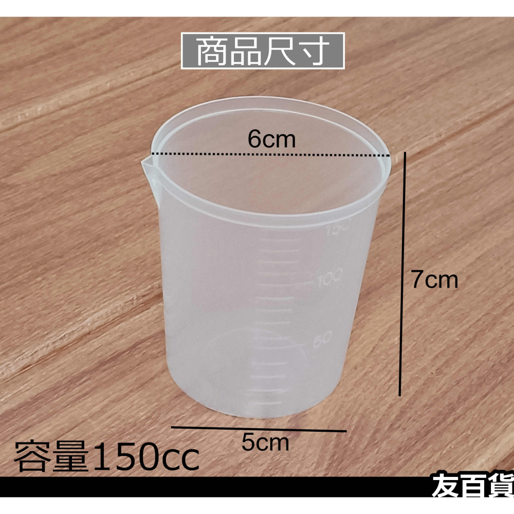 《友百貨》台灣製 樂麥量杯150cc(2入)量米杯 量水杯 刻度量杯 塑膠量杯 透明量米杯 烘焙量杯 廚房量杯 7116-細節圖2