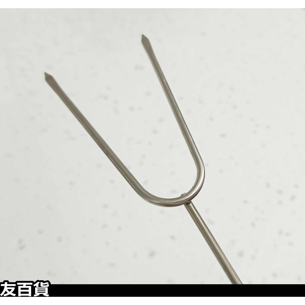 《友百貨》U型烤肉叉 不鏽鋼肉叉 木柄烤肉叉 烤肉串 U型烤針 烤肉簽 U形叉-細節圖4