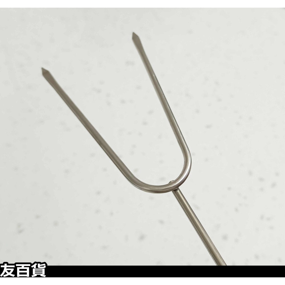 《友百貨》U型烤肉叉 不鏽鋼肉叉 木柄烤肉叉 烤肉串 U型烤針 烤肉簽 U形叉-細節圖4