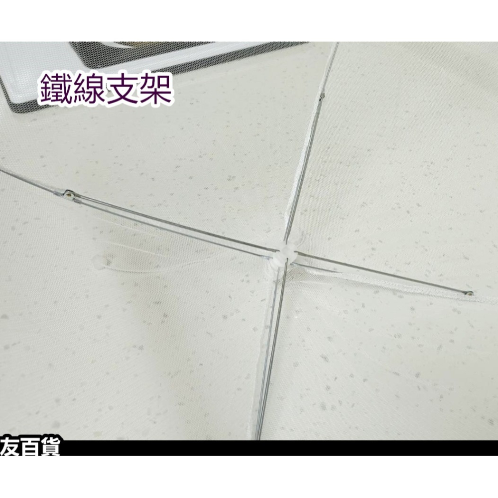 米諾諾 方型桌罩 純白蕾絲 飯菜桌罩 防蚊菜罩 網紗菜罩 方型菜罩 食物罩 食物防塵罩 164238 《友百貨》-細節圖7