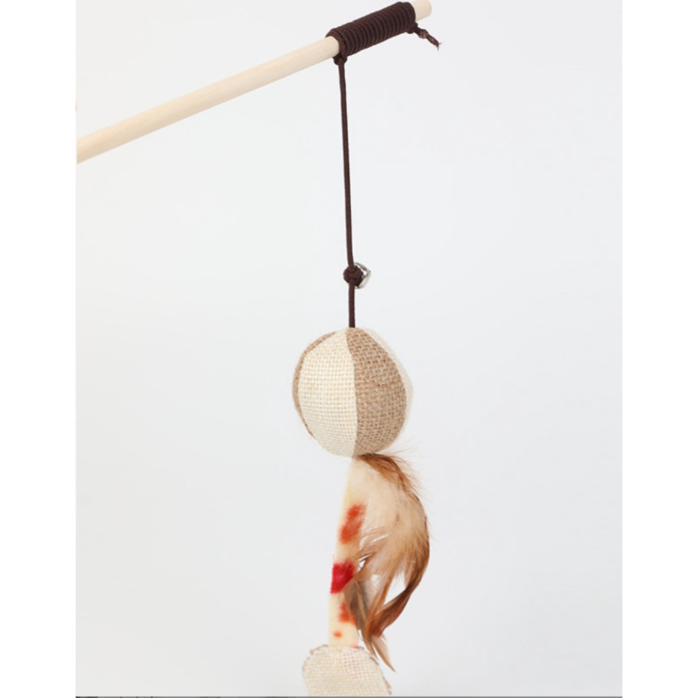 【天然原木】逗貓棒 貓玩具 逗貓 逗貓玩具 逗貓神器 貓咪玩具 寵物玩具 小貓玩具 貓咪玩具 逗貓神器 逗貓竿-規格圖7