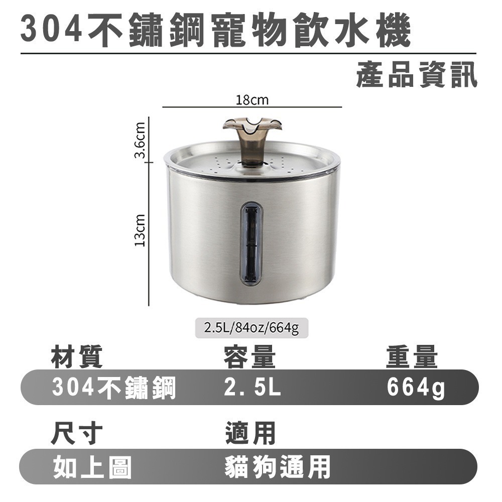 【304不鏽鋼-可透視水位】寵物飲水機 飲水機 貓咪飲水機 寵物飲水器 狗飲水機 狗狗飲水機 貓咪飲水器 寵物飲水-細節圖9