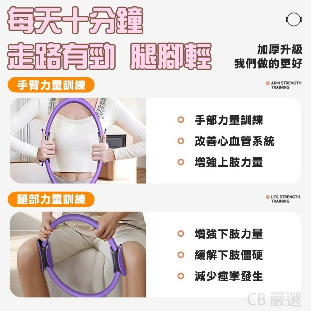 【7-ELEVEN 門市團購】瑜珈普拉提圈 瑜珈環 健身環 皮拉提斯圈 健身圈  抗阻圈 老年人腿部肌肉訓練器 阻力環-細節圖4