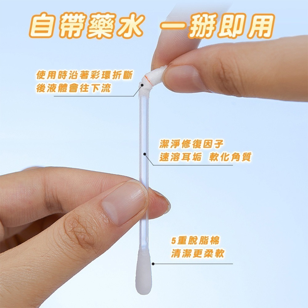 【限時購】6盒優惠組 寵物耳部清潔棉花棒 貓狗通用 寵物棉花棒 狗狗 耳朵 清潔液-細節圖6