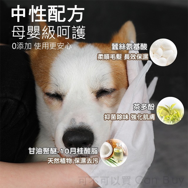 【限時購】6入優惠組 寵物擦澡手套 寵物免洗手套 寵物濕紙巾-細節圖3