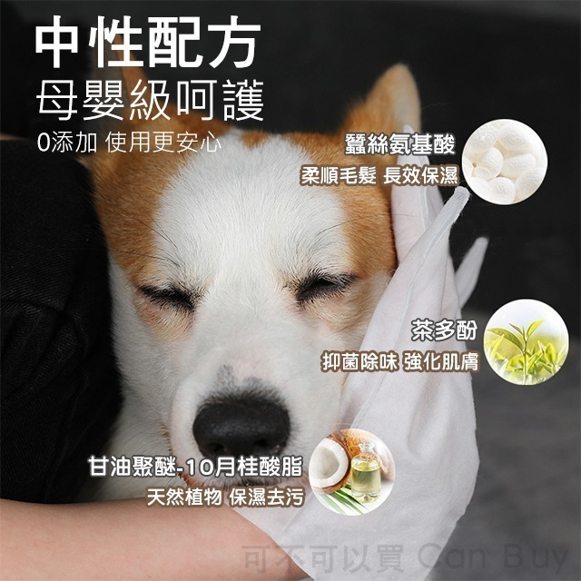 【限時購】6入優惠組 寵物擦澡手套 寵物免洗手套 寵物濕紙巾-細節圖3