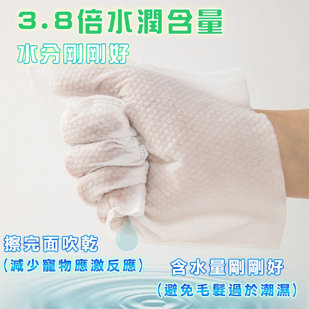 【一包6片】寵物免洗手套 擦澡手套 寵物濕紙巾 手套濕巾 寵物濕巾 貓狗清潔 貓洗澡 寵物洗澡手套 貓咪洗澡手套-細節圖6