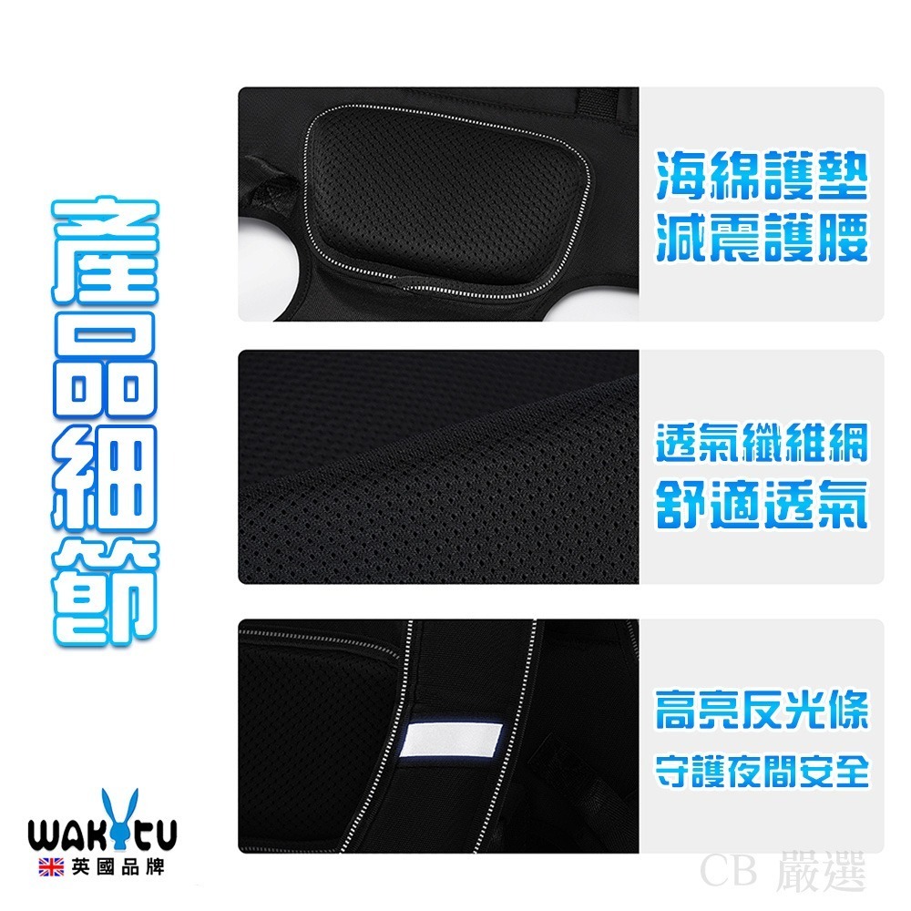 【Ｗakytu英國品牌】寵物口袋雙肩橫揹帶 寵物背袋 寵物背包 寵物外出包 狗背包 狗狗外出包 前後可背 反光條設計-細節圖8